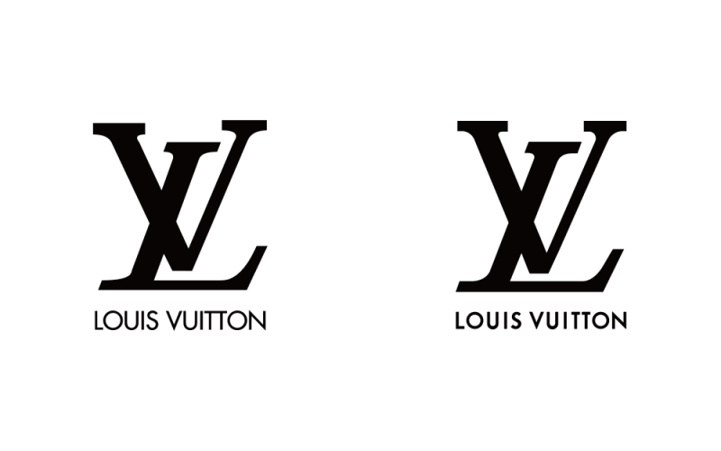 Lv LOGO進行了細微調整，圖案纖細字體厚實